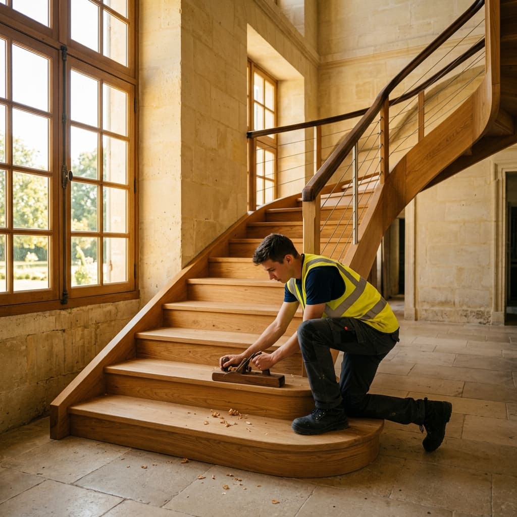 Escalier bois sur mesure dans le Médoc : prix 2026 et bons réflexes — Variation 1