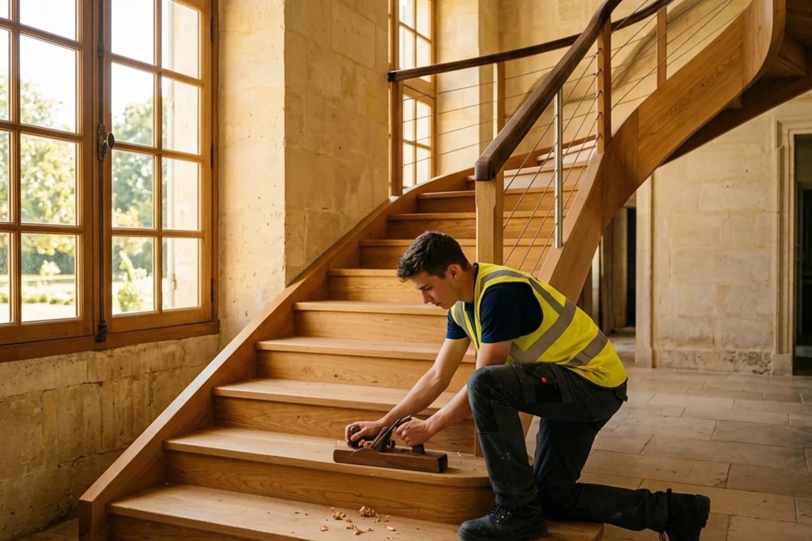 Escalier bois sur mesure dans le Médoc : prix 2026 et bons réflexes — Variation 1