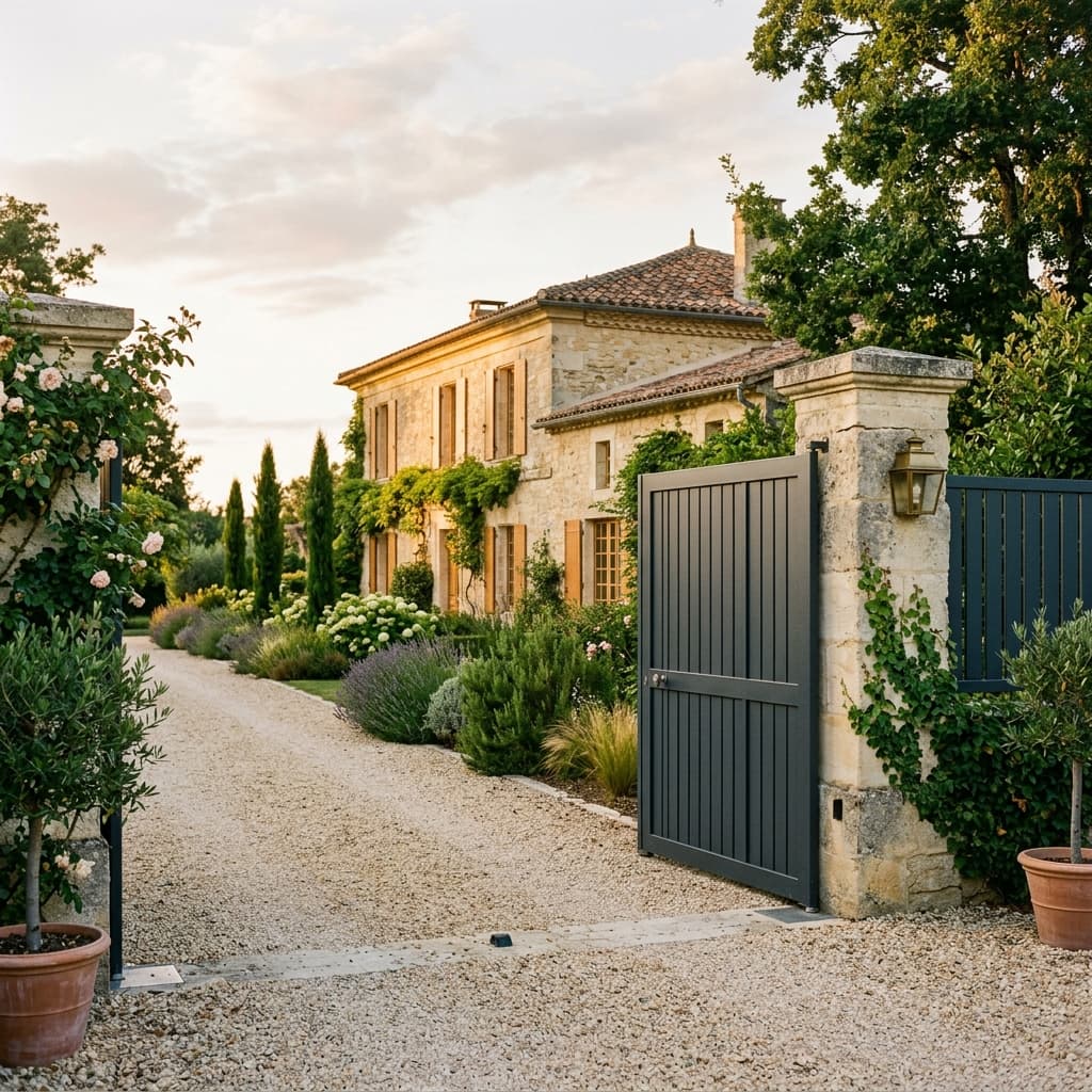 Portail et clôture dans le Médoc : prix 2026, matériaux et automatisme — Variation 1