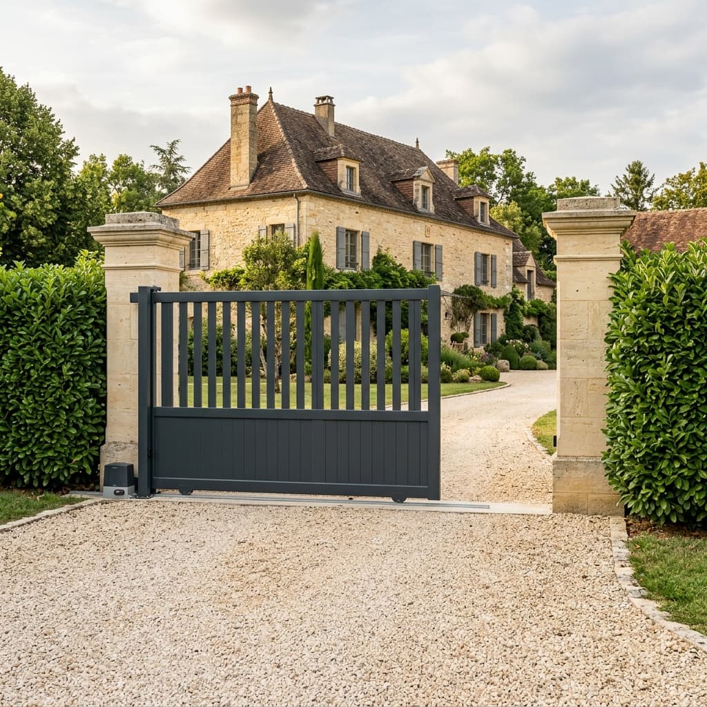 Portail et clôture dans le Médoc : prix 2026, matériaux et automatisme — Variation 2