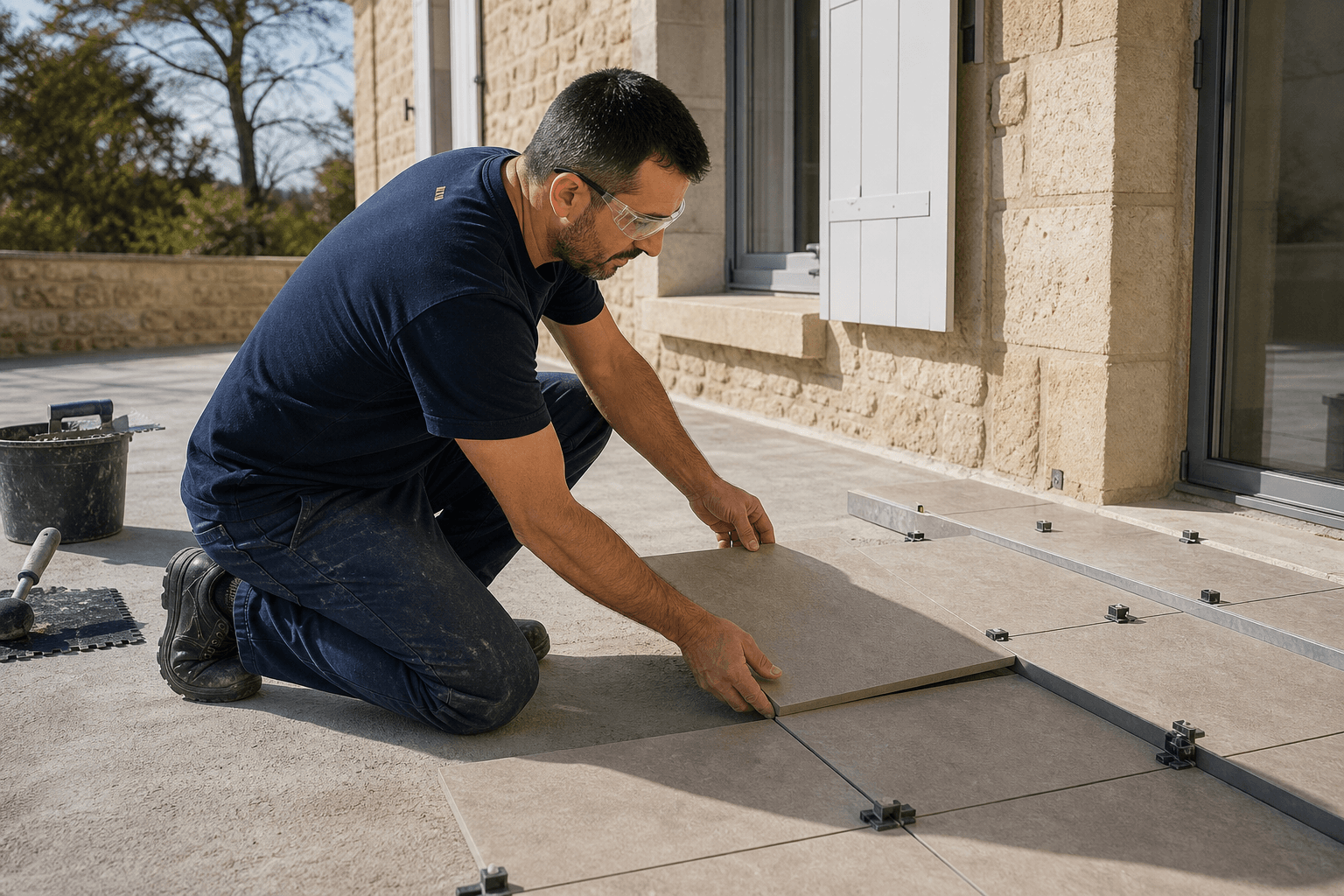Carrelage extérieur terrasse