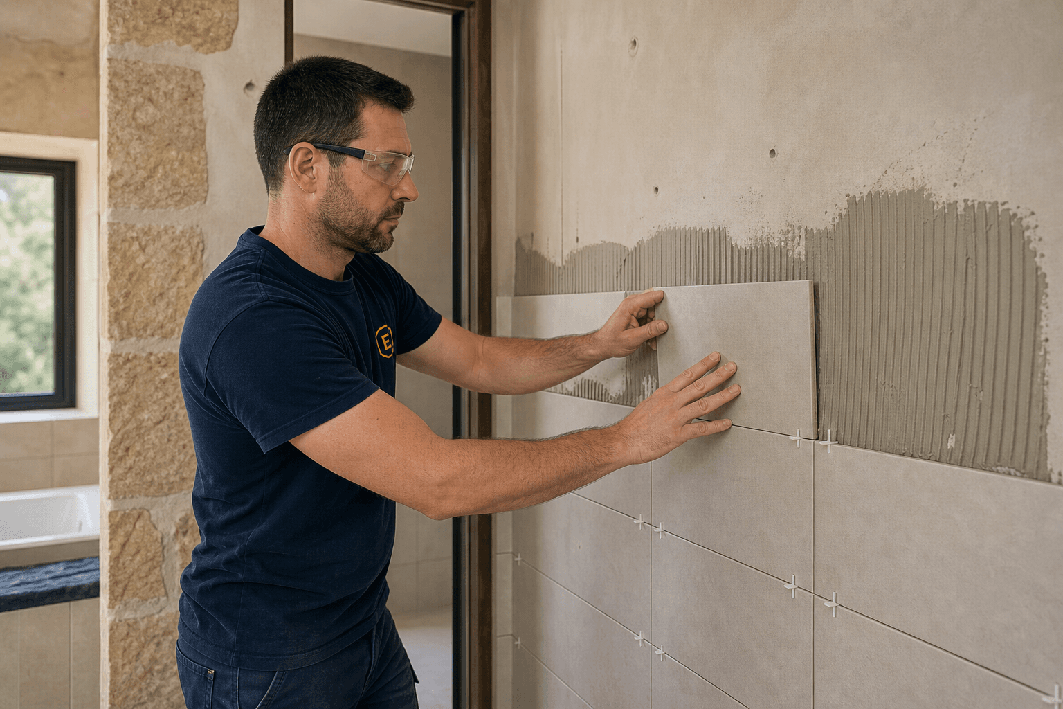 Pose de faïence murale et crédence