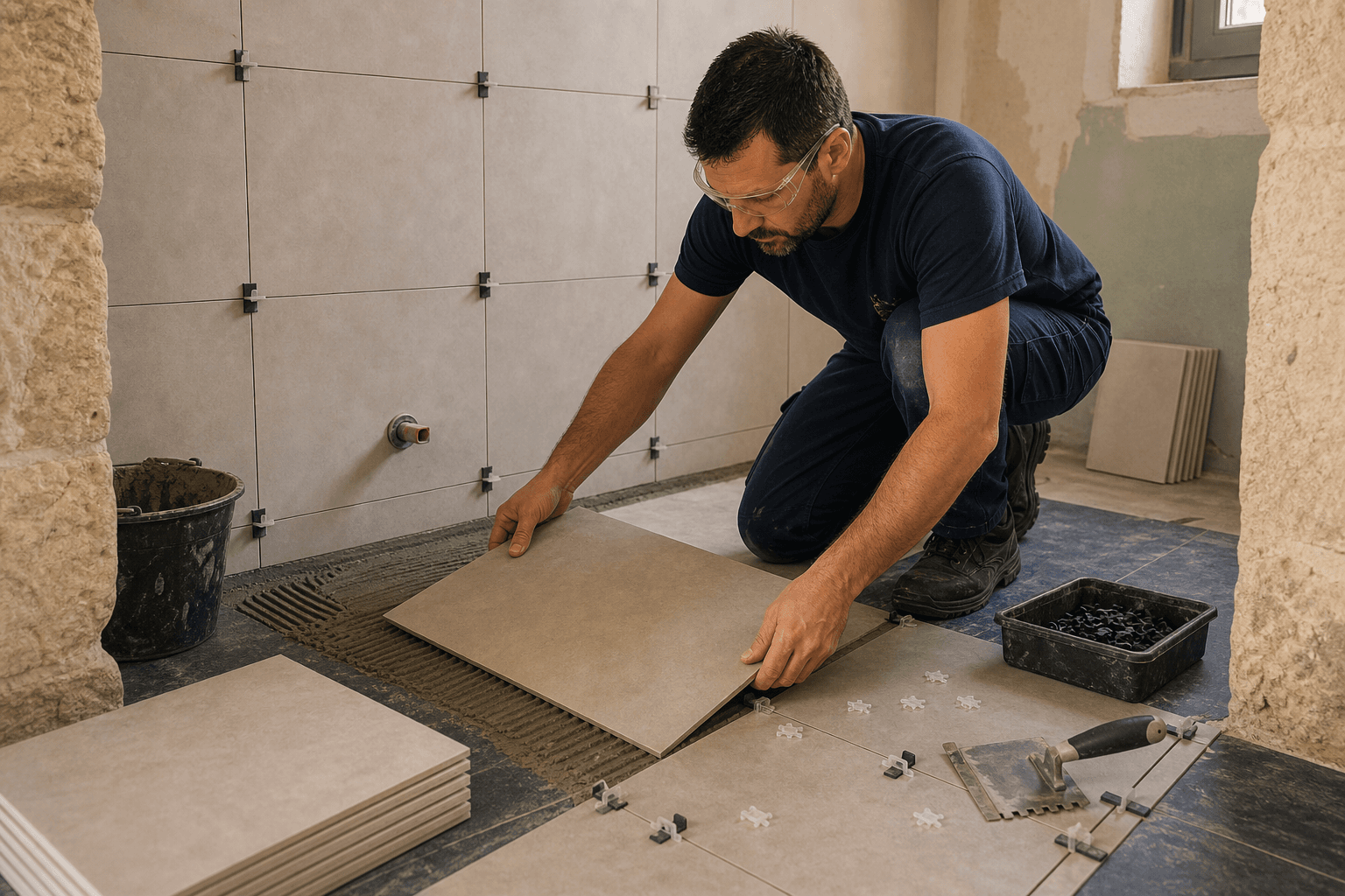 Rénovation carrelage salle de bain et douche