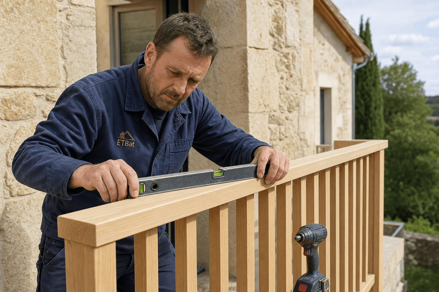 Garde-corps en bois sur mesure