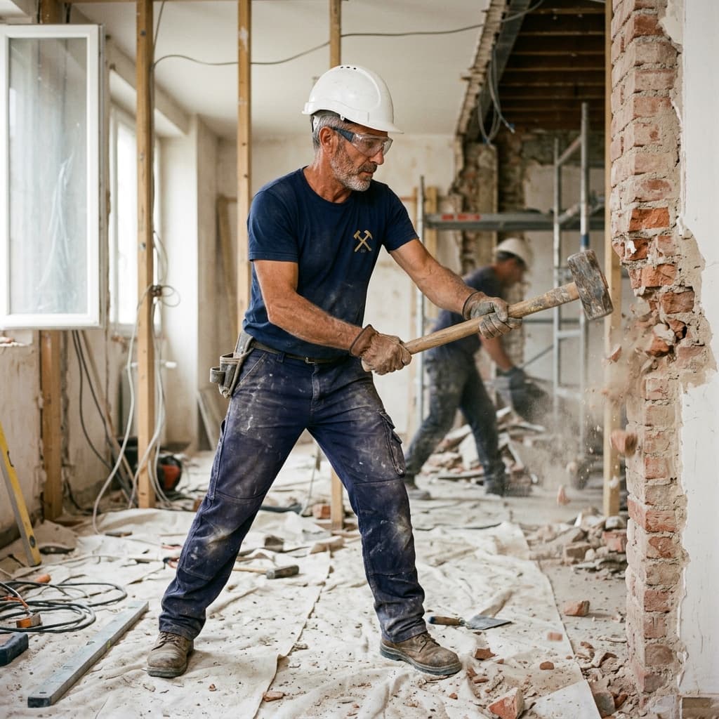 Démolition cloison intérieure non porteuse
