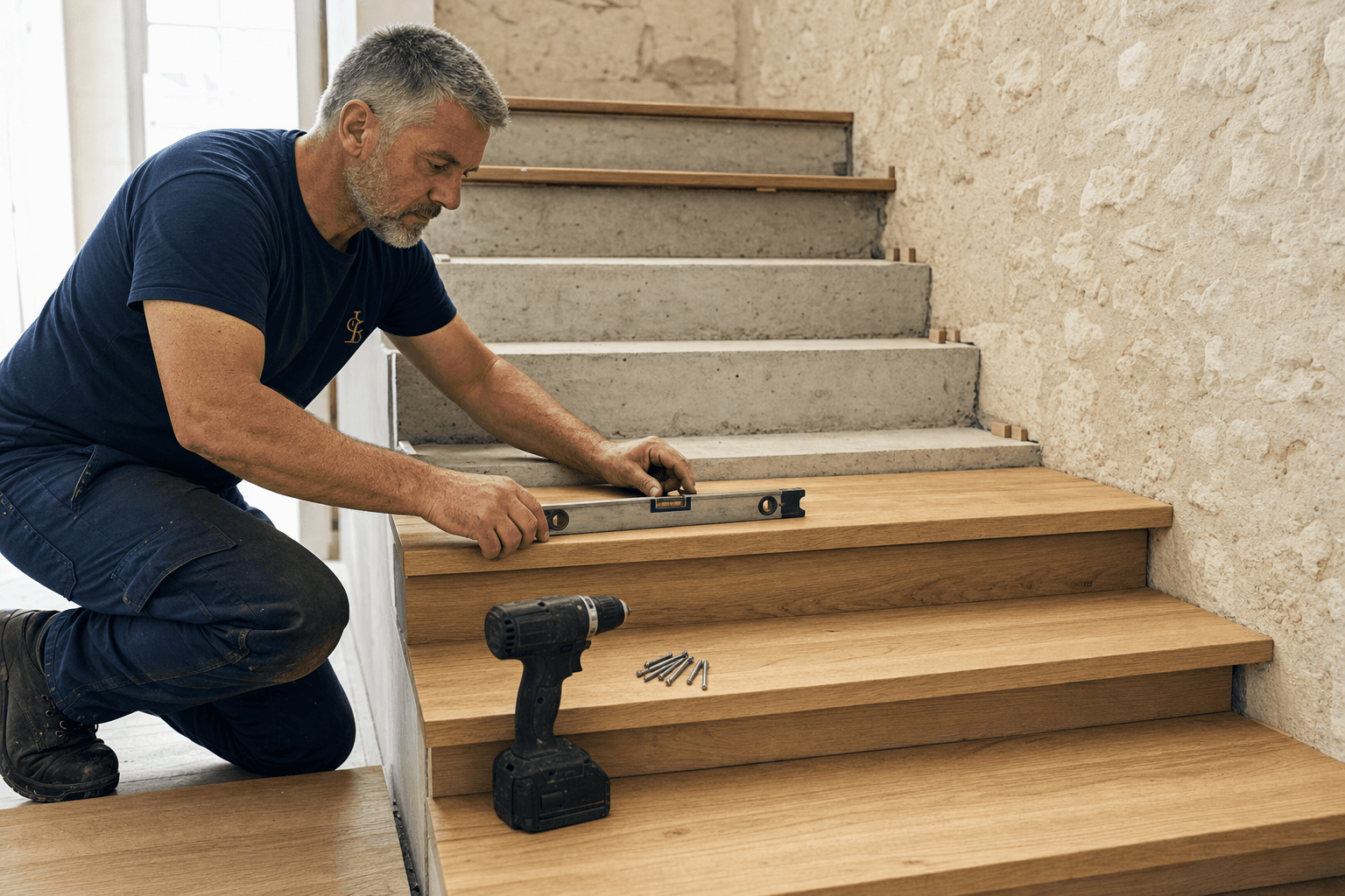 Escalier bois intérieur sur mesure