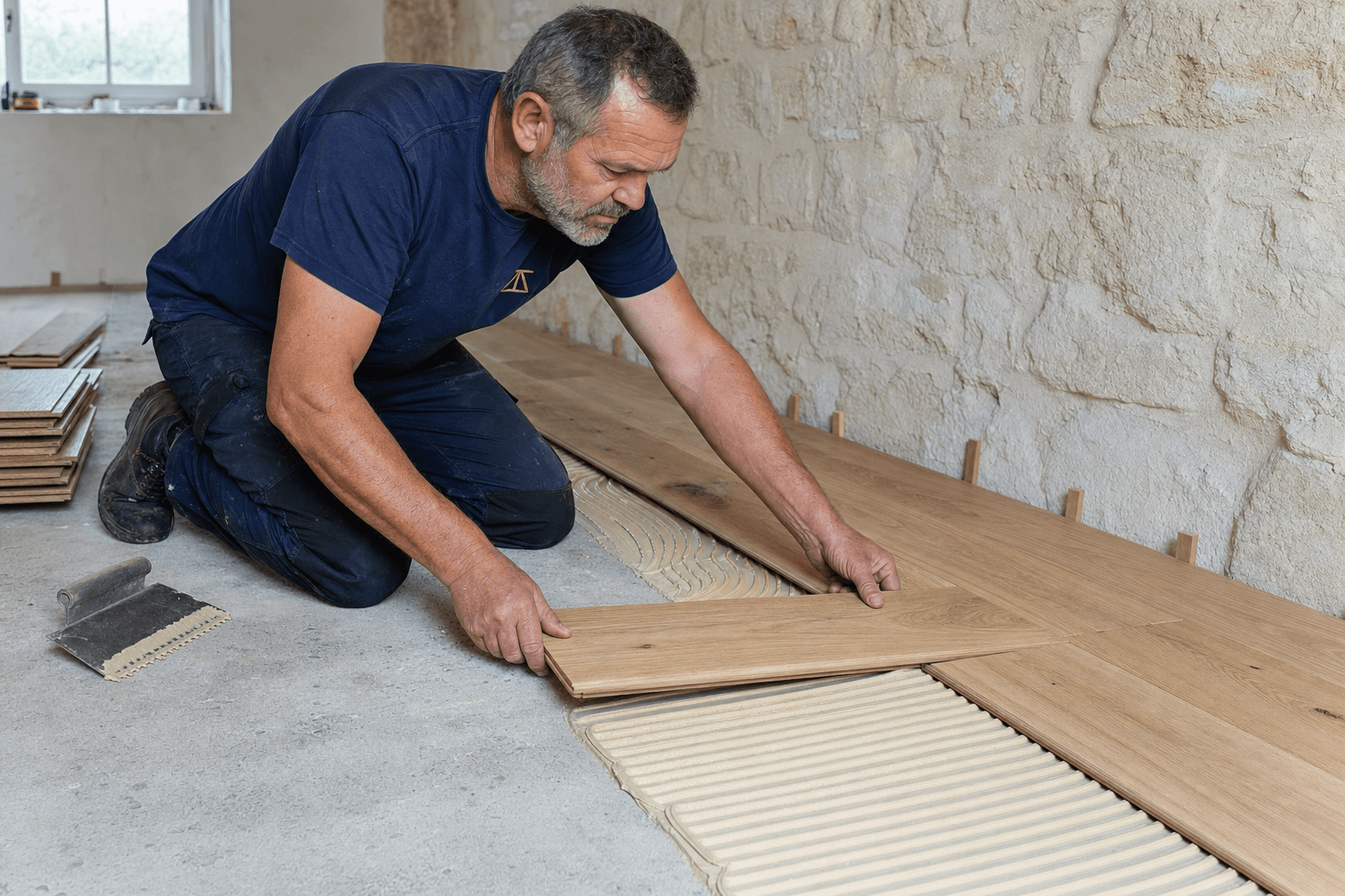Pose parquet massif
