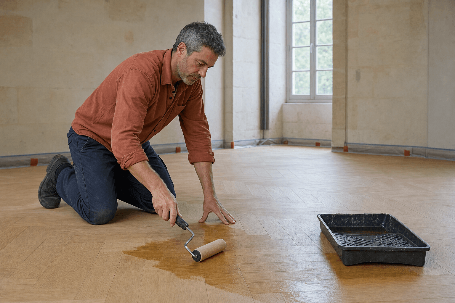 Peinture et rénovation de parquet bois