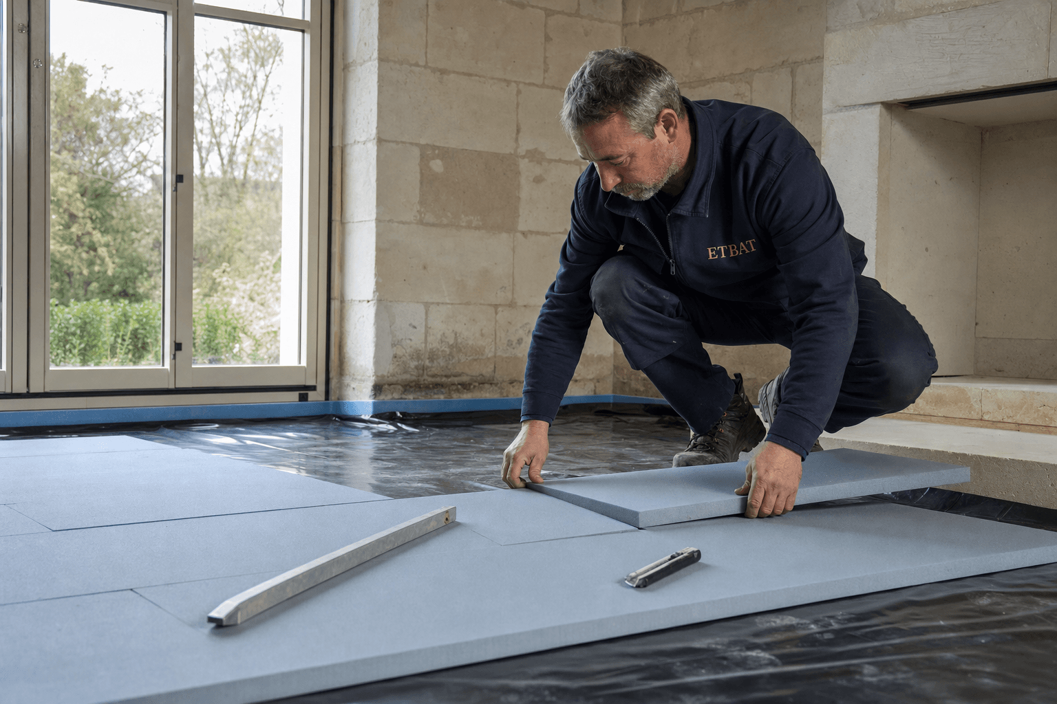 Isolation dalle béton existante — plancher bas ITI thermique