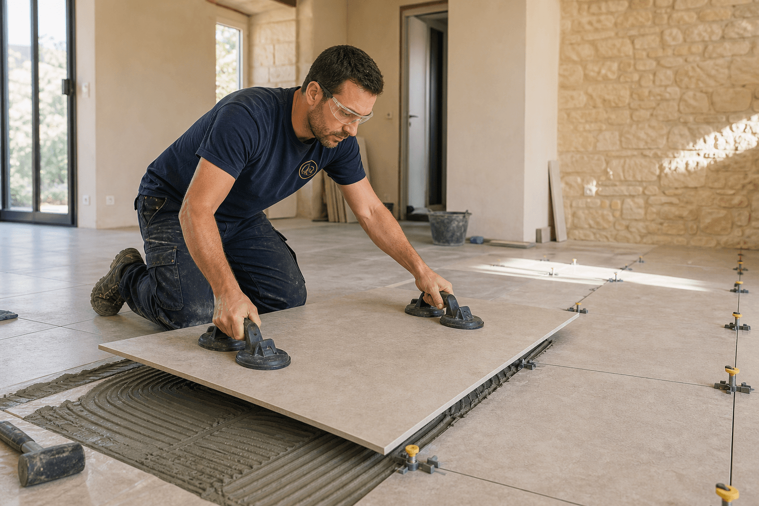 Carrelage intérieur grand format