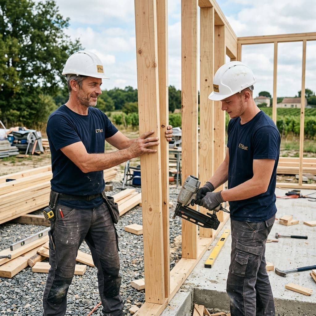Construction de garage en ossature bois
