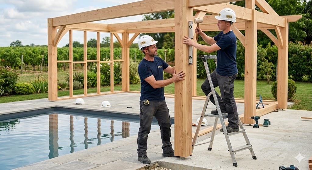 Construction de pool house et abri de piscine