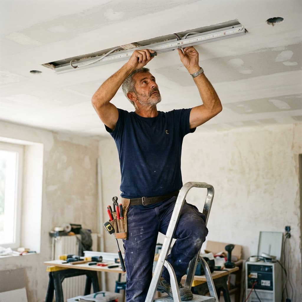 Éclairage LED intérieur — downlights, ruban LED et éclairage indirect