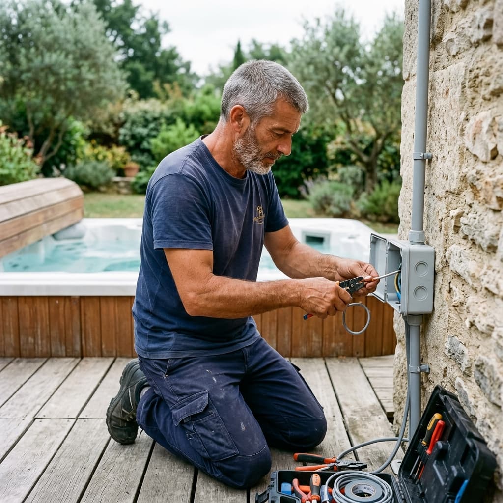 Alimentation électrique spa et jacuzzi