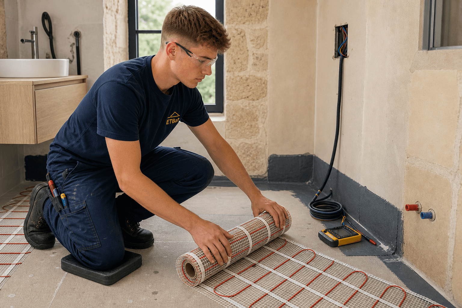 Plancher chauffant électrique