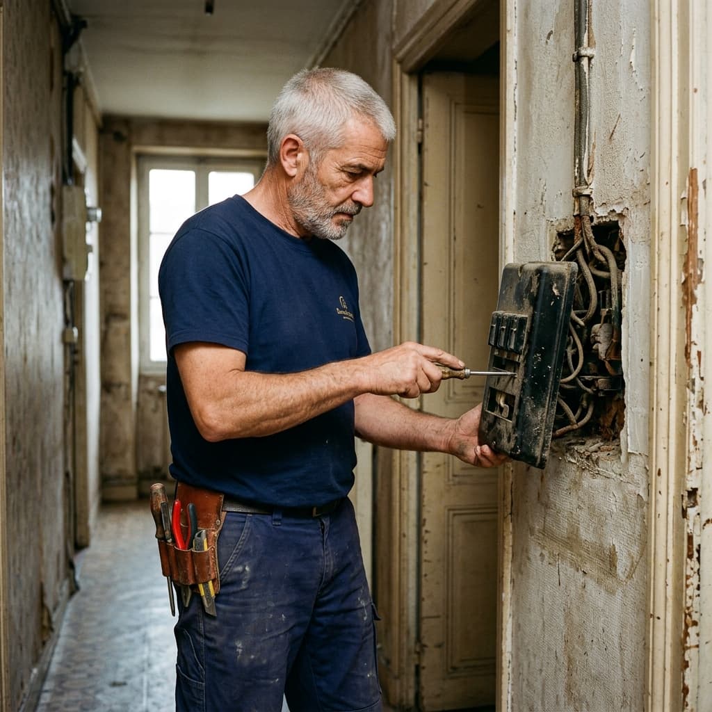 Remplacement tableau électrique ancien à fusibles