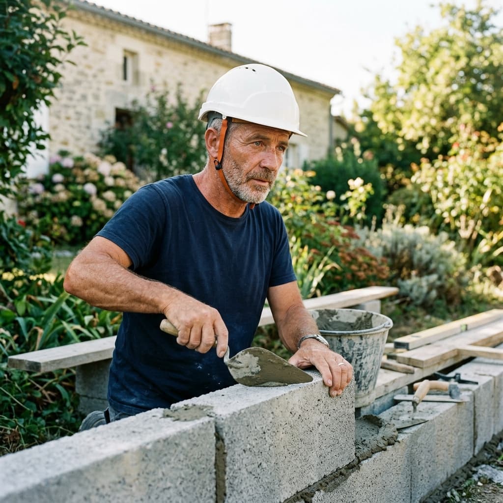 Muret et clôture maçonnée