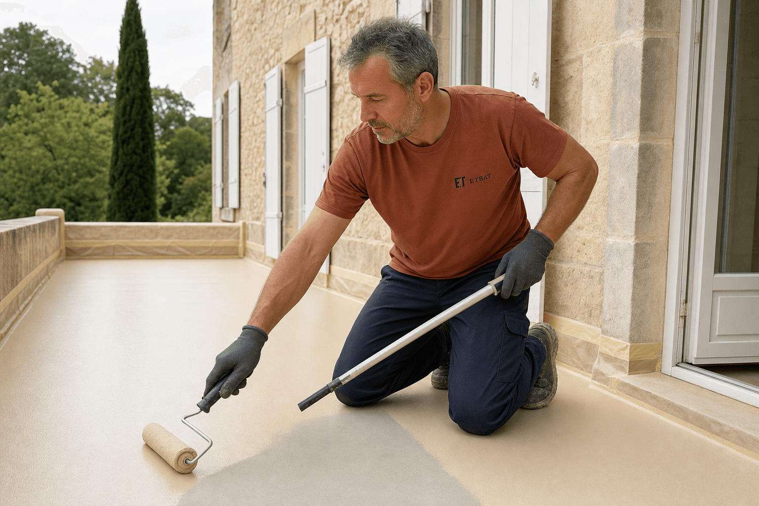 Peinture sol béton extérieur