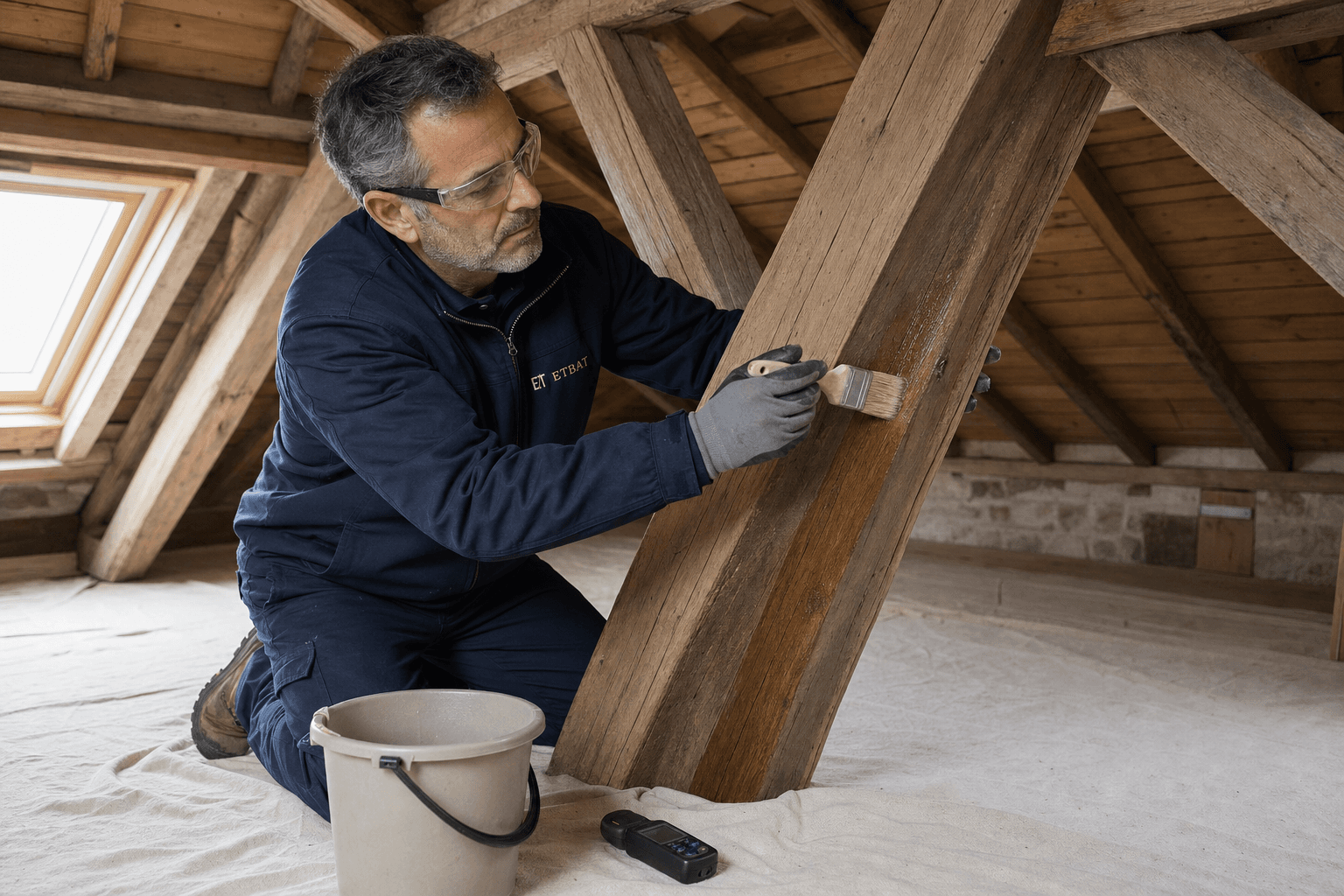 Traitement bois préventif anti-insectes et mérule