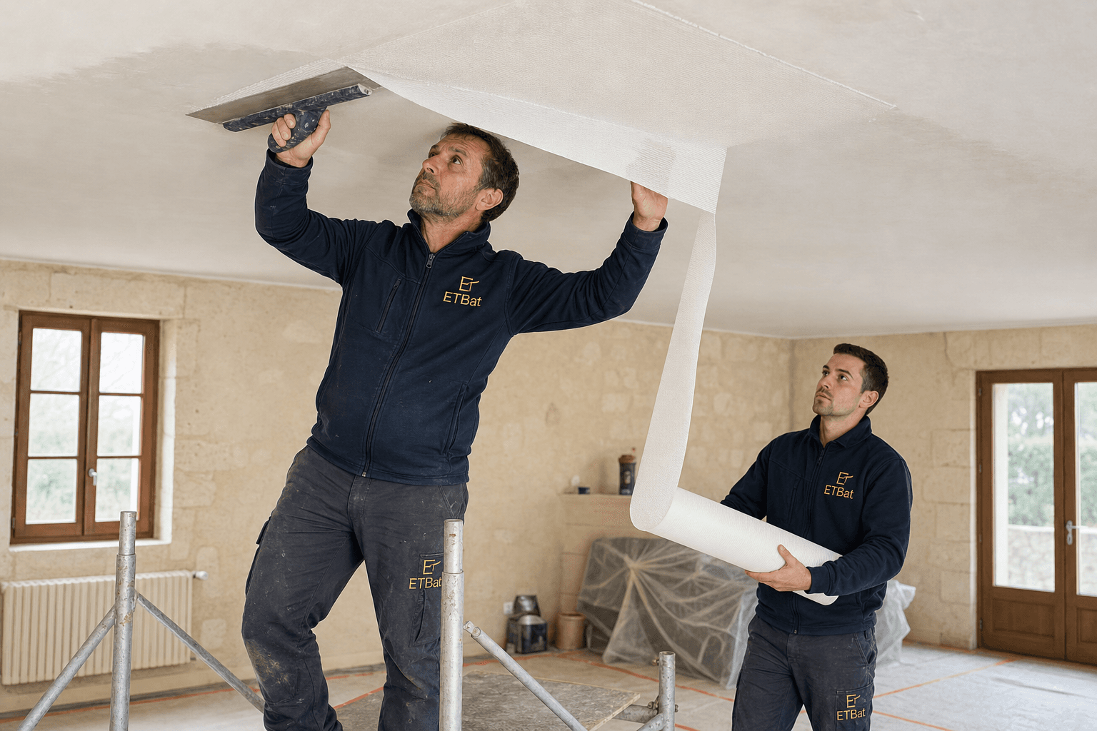 Rénovation plafond abîmé toile de verre ou plafond tendu