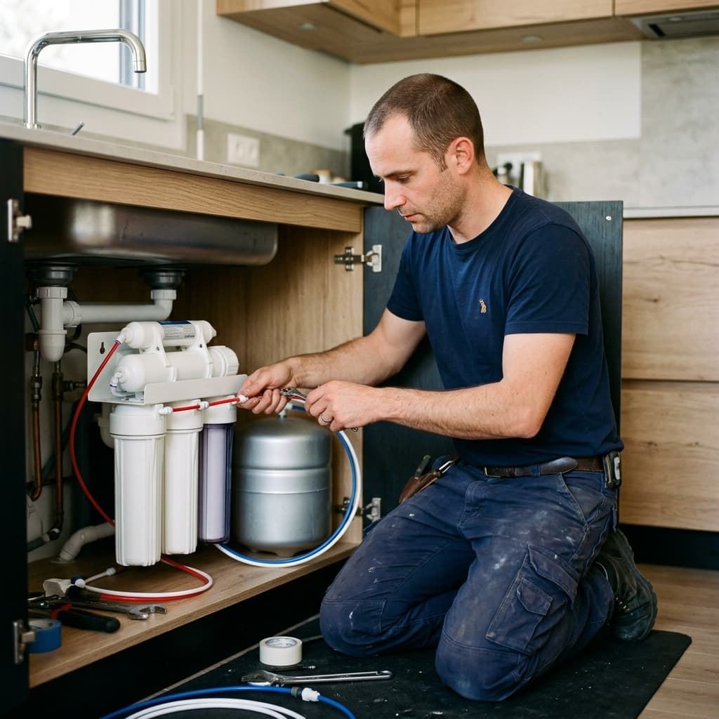 Installation d'un osmoseur eau potable